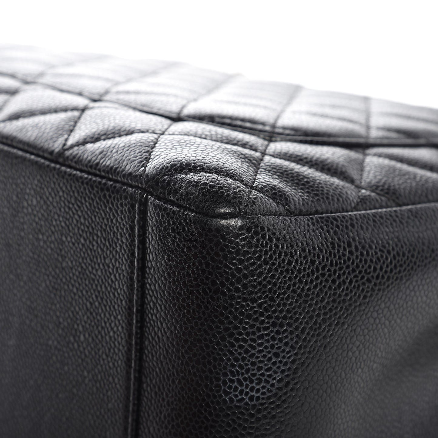 Caviar Quilted Grand Shopping Tote GST Black