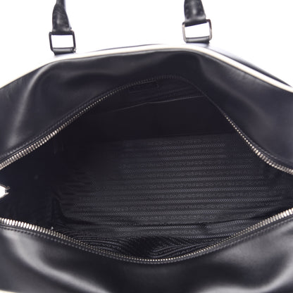 Prada Vitello Bicolor Bowler Black Talco 5 of 10