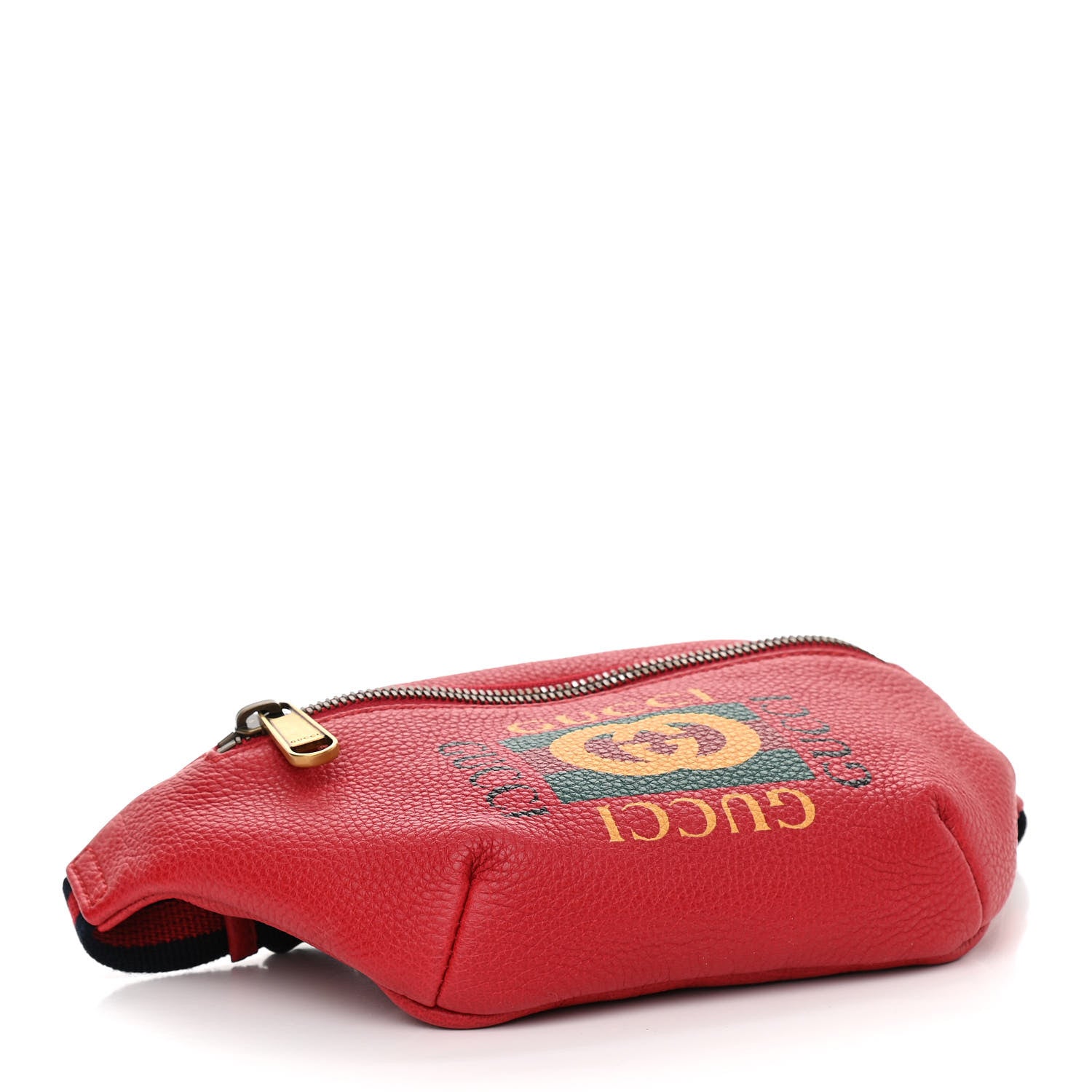 Gucci Grained Calfskin Small Logo Belt Bag Hibiscus Red 4 of 10