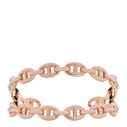 Hermes 18K Rose Gold Chaine d'Ancre Enchainee Double Cuff Bracelet ST 1 of 3