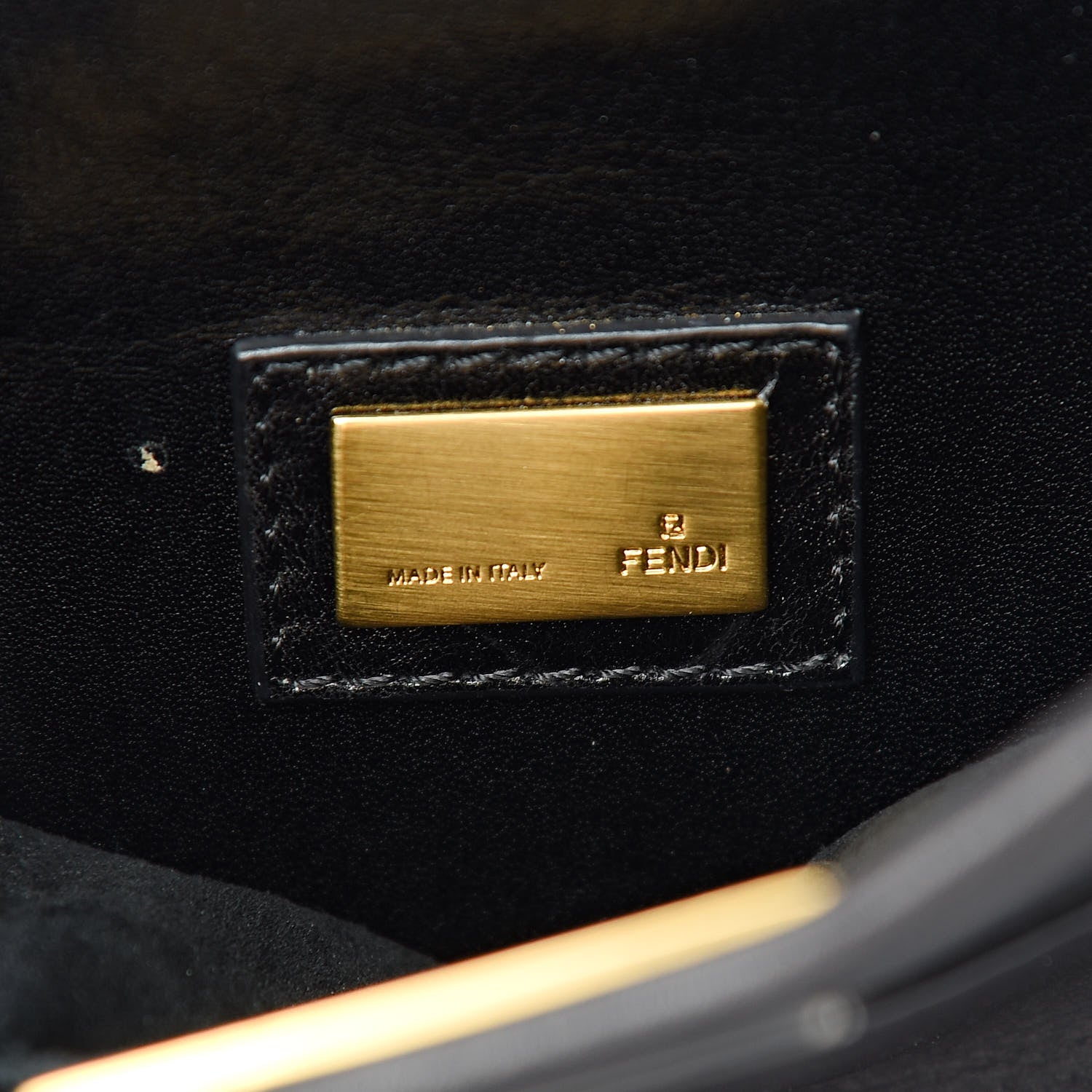 Fendi Vitello Saddle Mini Peekaboo Iconic Satchel Black 7 of 12