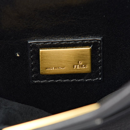 Fendi Vitello Saddle Mini Peekaboo Iconic Satchel Black 7 of 12
