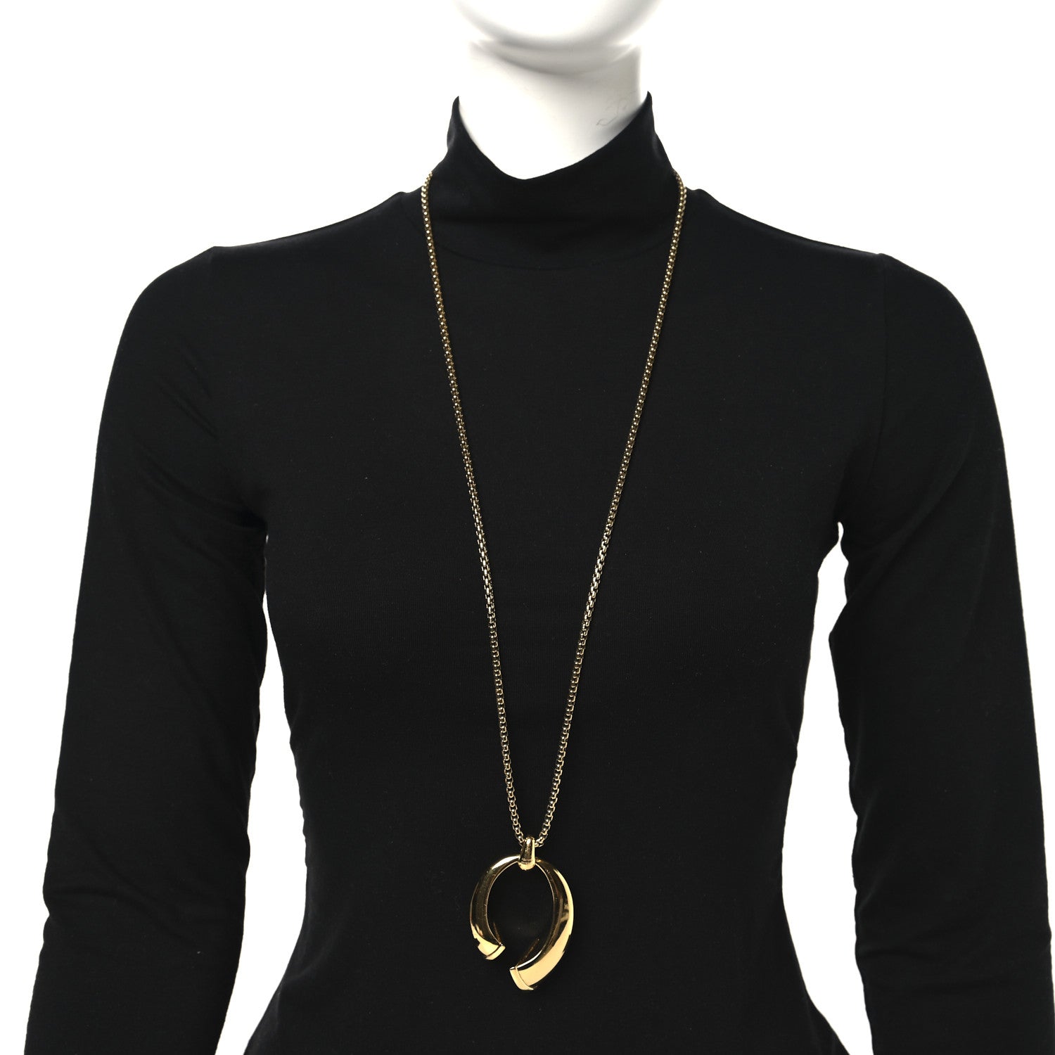 Louis Vuitton Metal Nanogram Sweet Dreams Horseshoe Necklace Gold 2 of 5