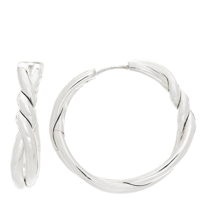 David Yurman Sterling Silver 30mm Continuance Hoop Earrings 1 of 6