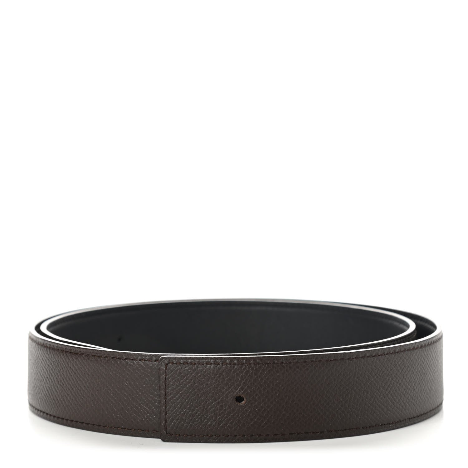 Hermes Epsom Swift 32mm Belt Strap 85 Chocolate Black 1 of 5