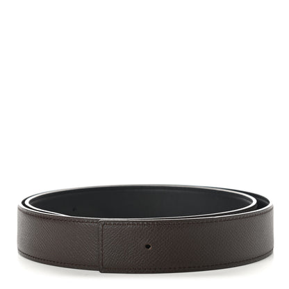 Hermes Epsom Swift 32mm Belt Strap 85 Chocolate Black 1 of 5