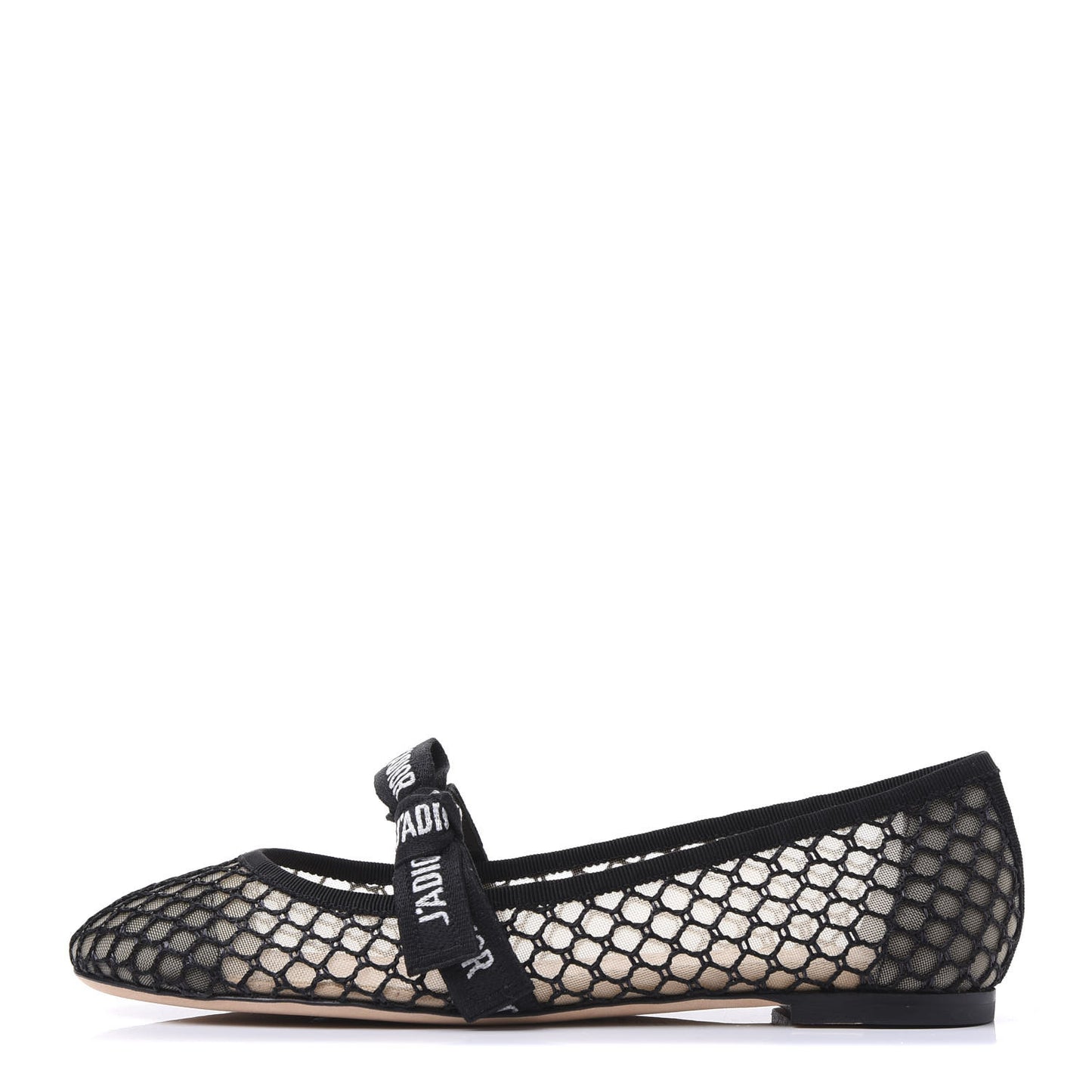 Resille Ribbon Miss J'Adior Ballet Flat 38 Black