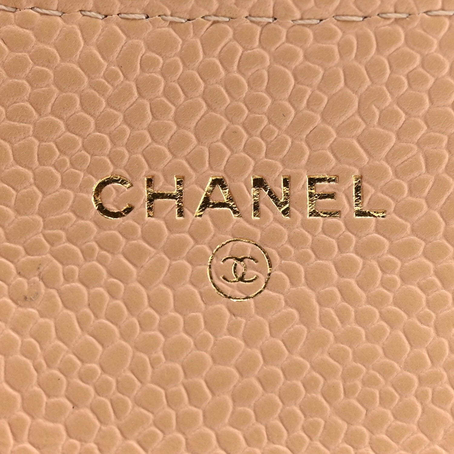 Chanel Caviar Quilted Flap Card Holder Wallet Beige 6 of 8