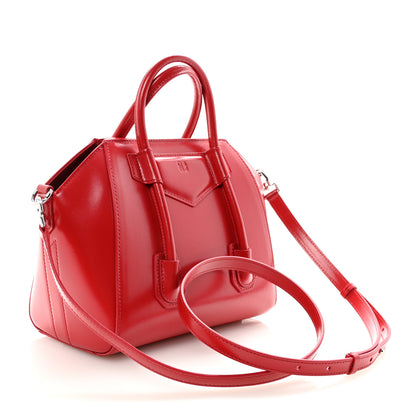 Givenchy Box Calfskin Mini Lock Antigona Shoulder Bag Red 3 of 9