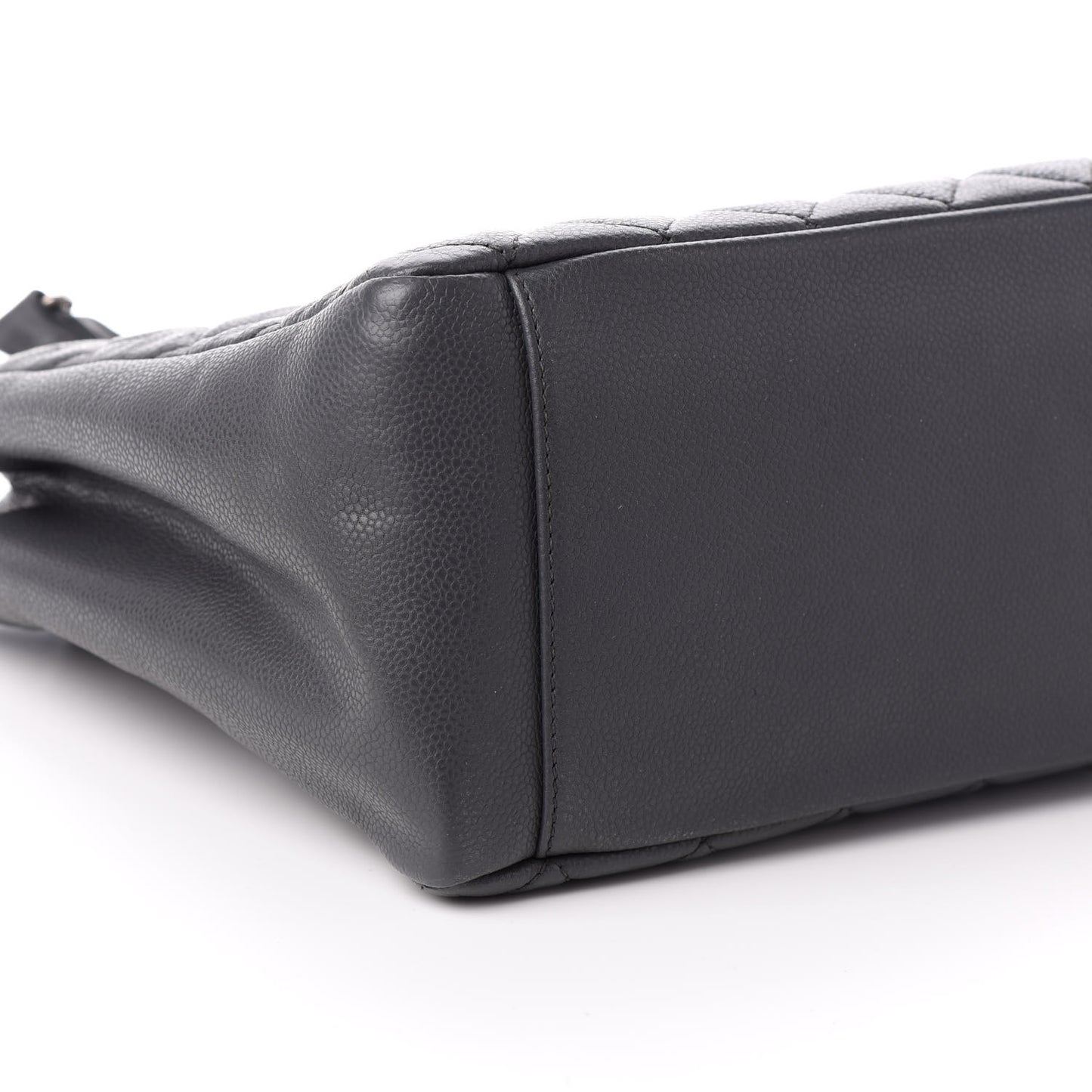 Caviar Quilted Grand Shopping Tote GST Dark Grey