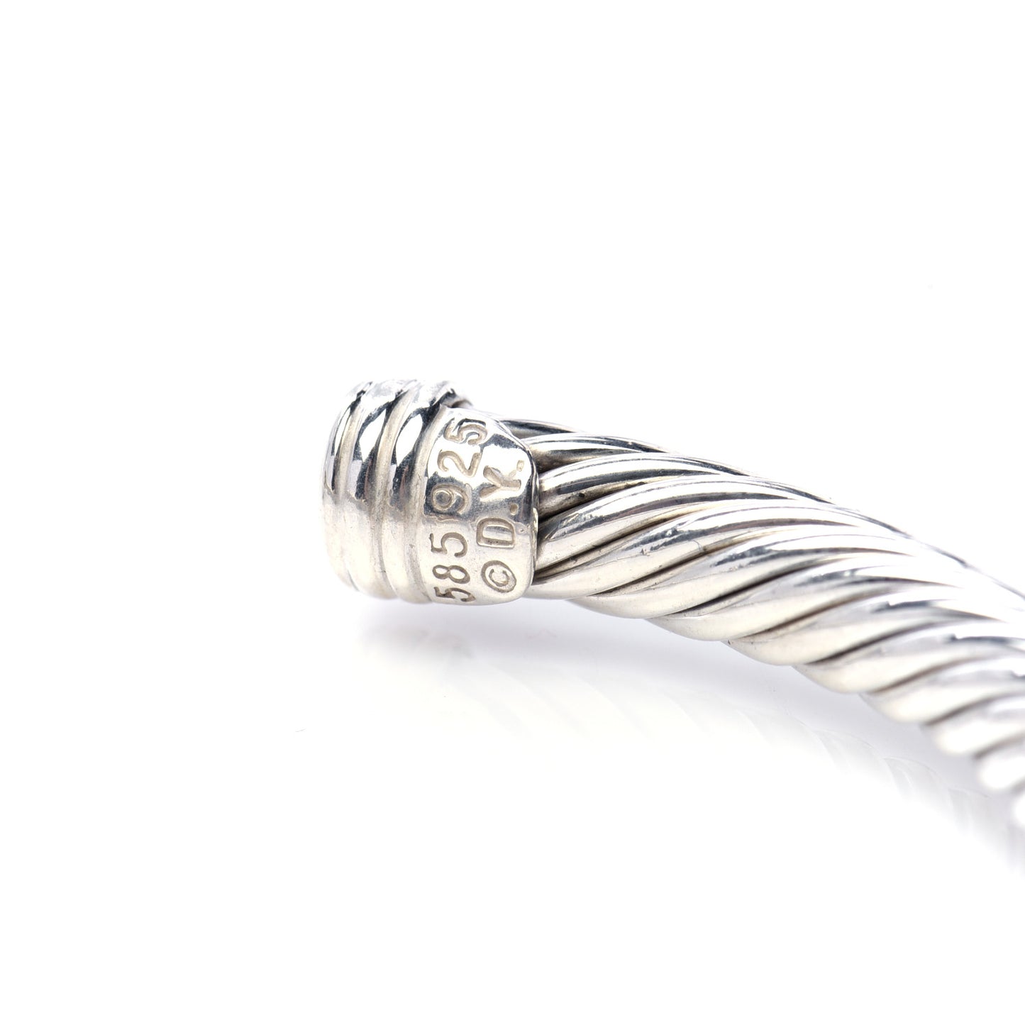 Sterling Silver 14K Yellow Gold 5mm Double X Cable Bracelet