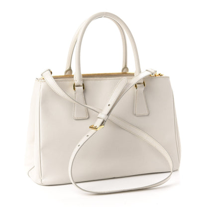 Prada Saffiano Small Galleria Double Zip Tote Talco 3 of 13