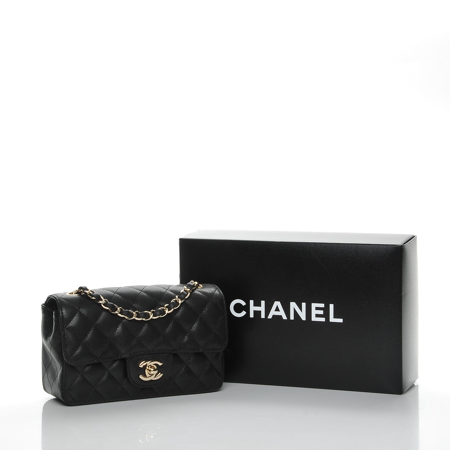 Chanel Caviar Quilted Mini Rectangular Flap Black 8 of 8