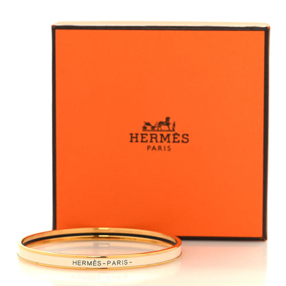 Hermes Enamel Uni Bangle White 6 of 6