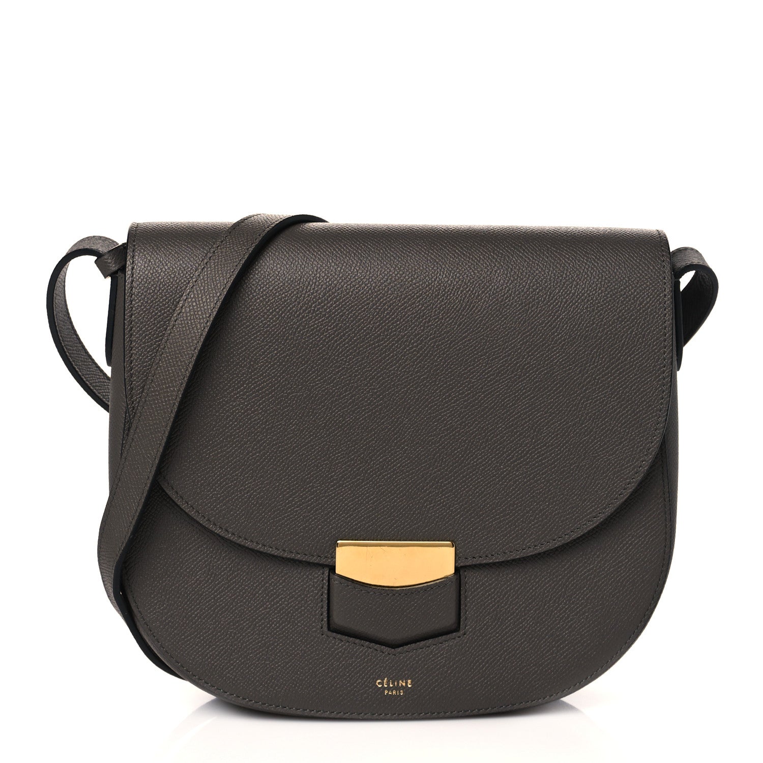 Celine Baby Grained Calfskin Medium Trotteur Grey 1 of 10
