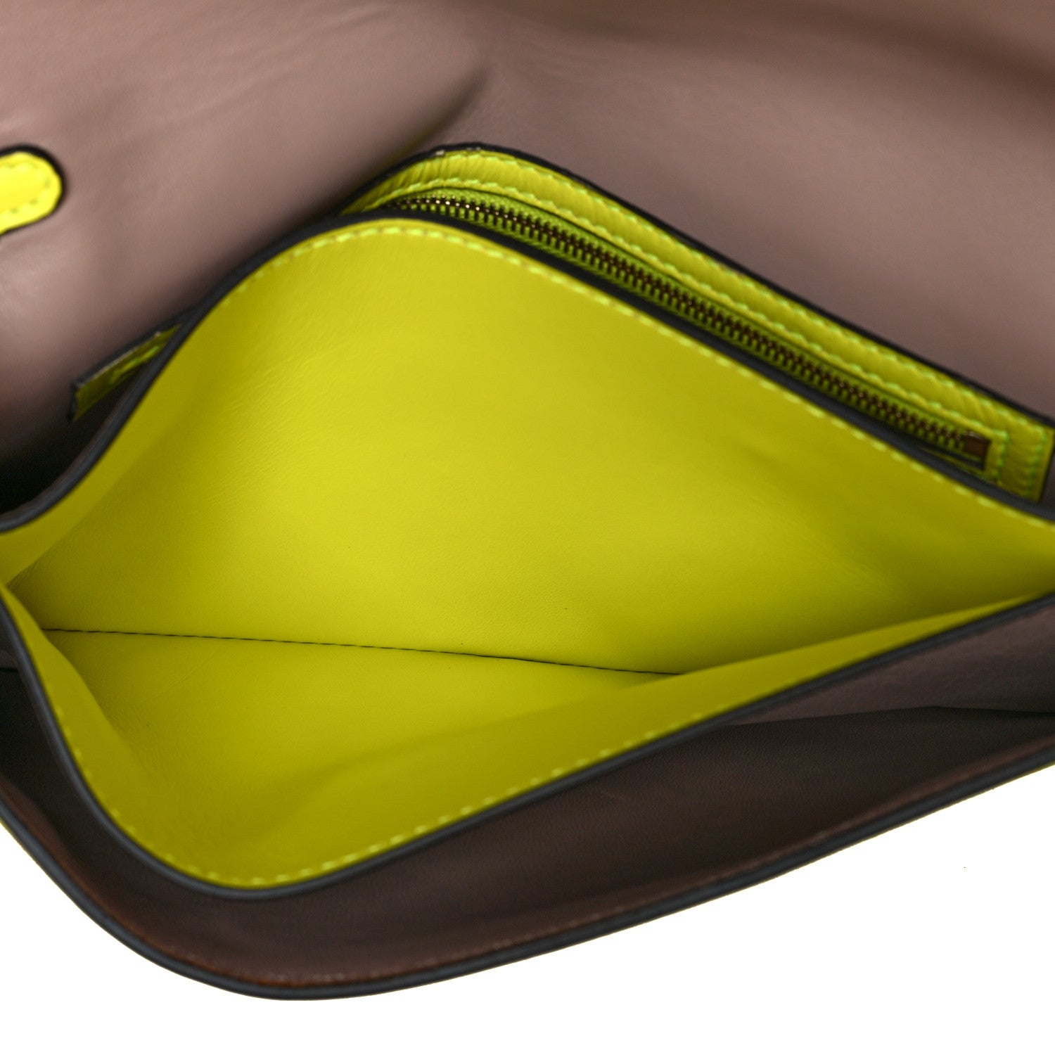 Valentino Garavani Nappa Rockstud Wristlet Clutch Yellow Fluo 6 of 14