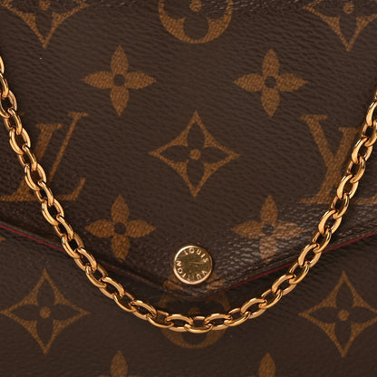 Louis Vuitton Monogram Pochette Felicie Chain Wallet Fuchsia 10 of 12