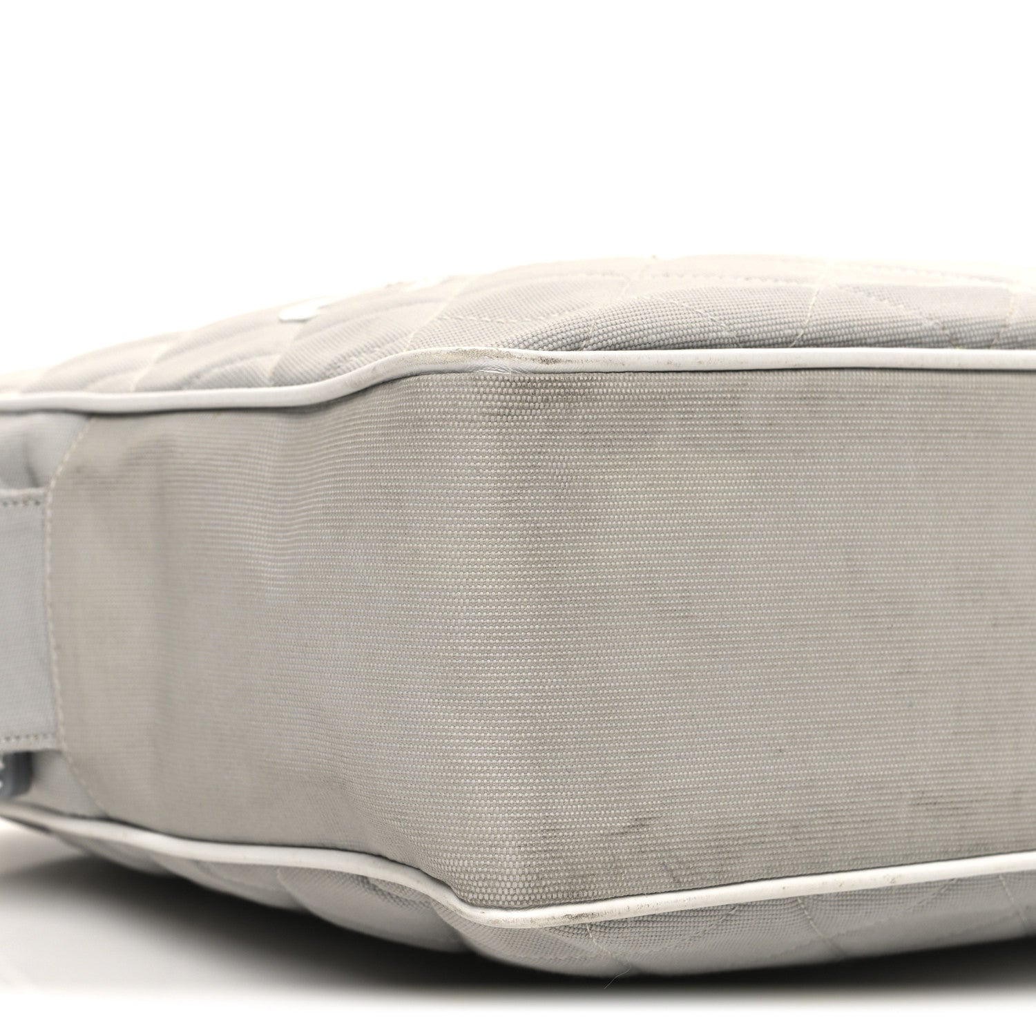 Chanel Canvas Quilted Sport Shoulder Bag Grey White 9 of 12