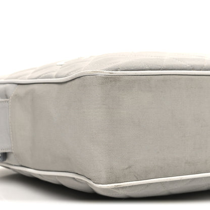 Chanel Canvas Quilted Sport Shoulder Bag Grey White 9 of 12
