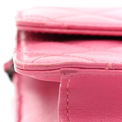 Chanel Lambskin Quilted Mini Crossing Times Flap Pink 14 of 16