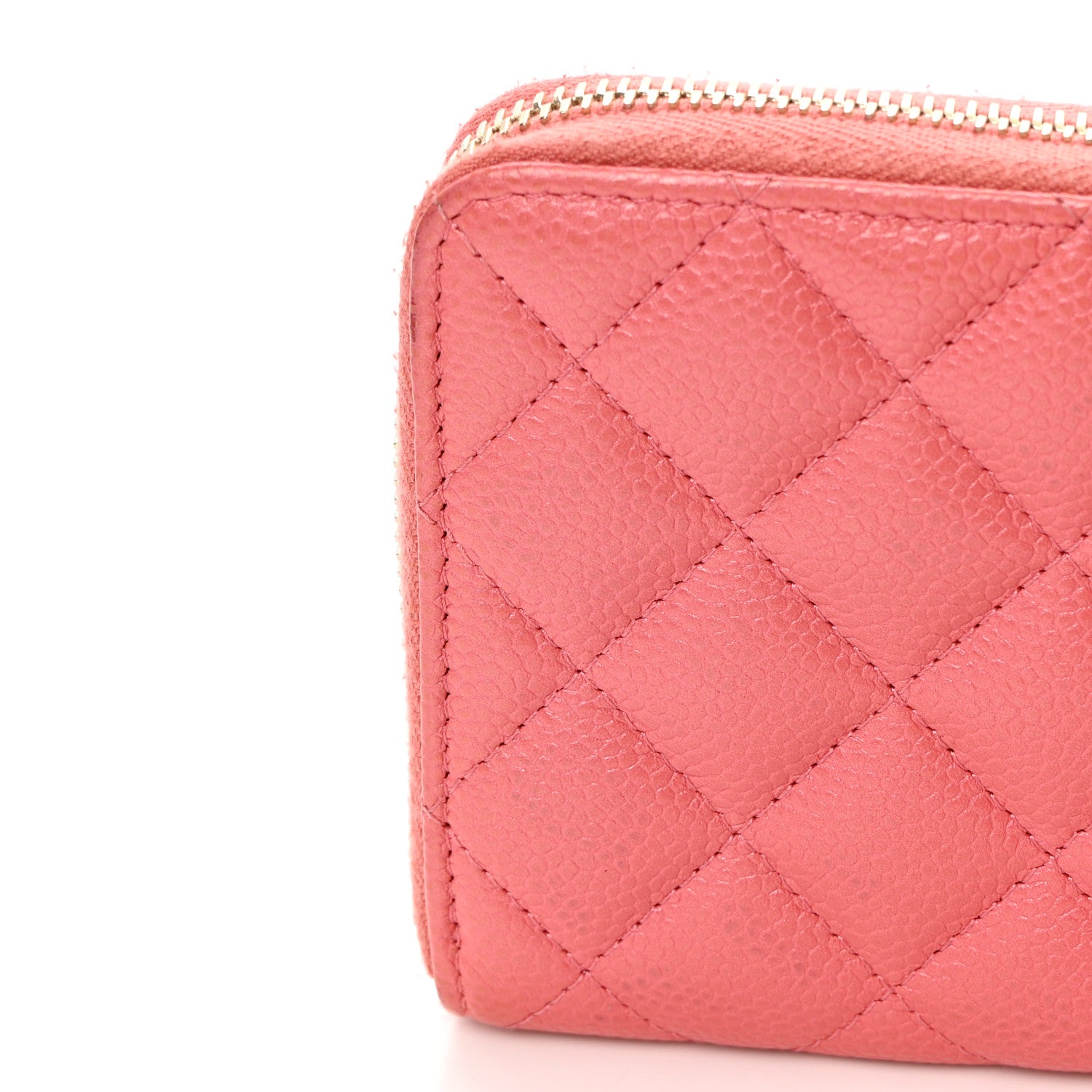 Chanel Caviar Quilted Large Gusset Zip Around Wallet Pink 13 of 13