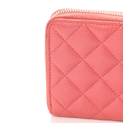 Chanel Caviar Quilted Large Gusset Zip Around Wallet Pink 13 of 13