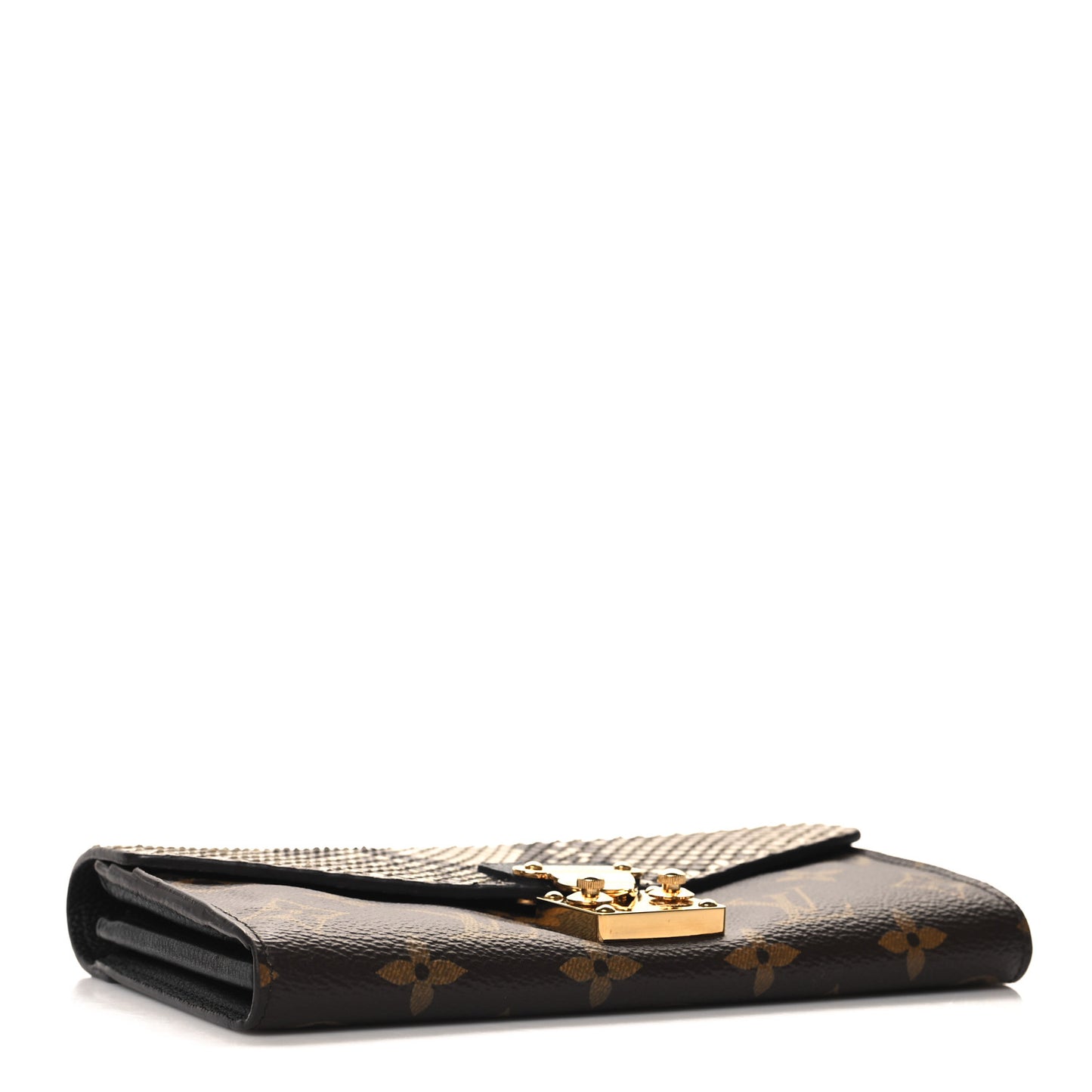 Snakeskin Monogram Pallas Wallet Black