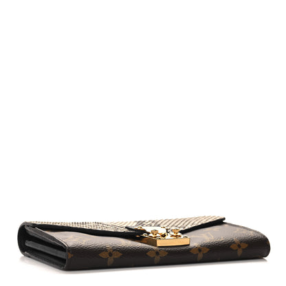 Louis Vuitton Snakeskin Monogram Pallas Wallet Black 4 of 8