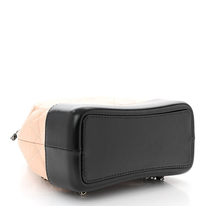 Chanel Aged Calfskin Quilted Small Gabrielle Backpack Beige Black 4 of 10