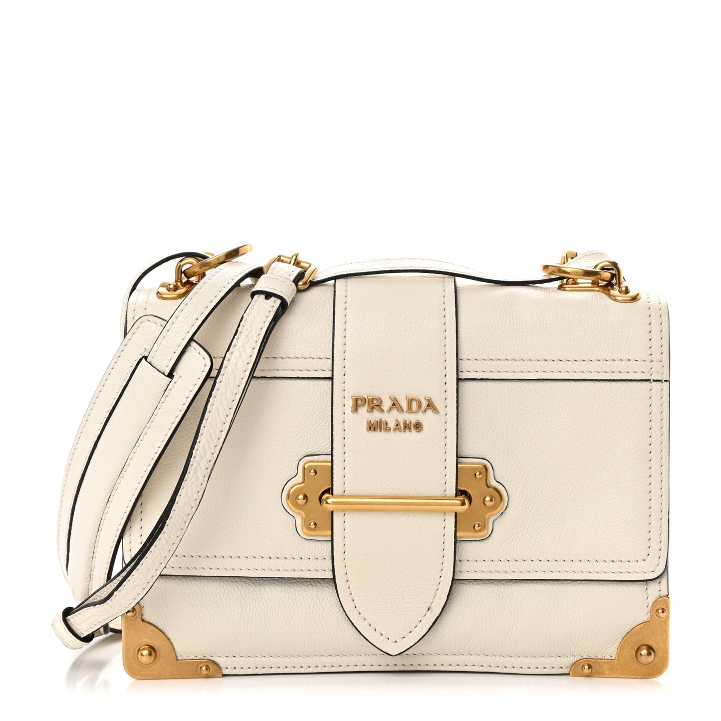Glace Calfskin Large Soft Cahier Bag White