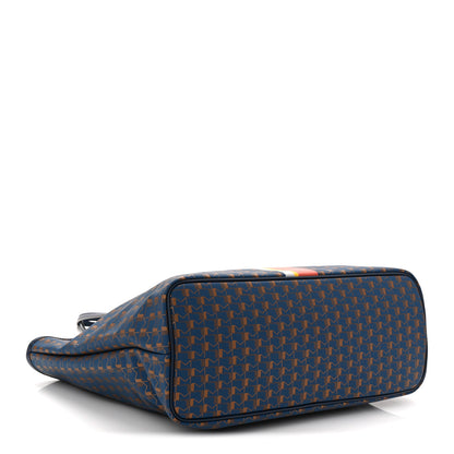 Moynat Grained Calfskin Canvas 1920 Oh! Tote Ruban MM  Indigo Bronze 4 of 10