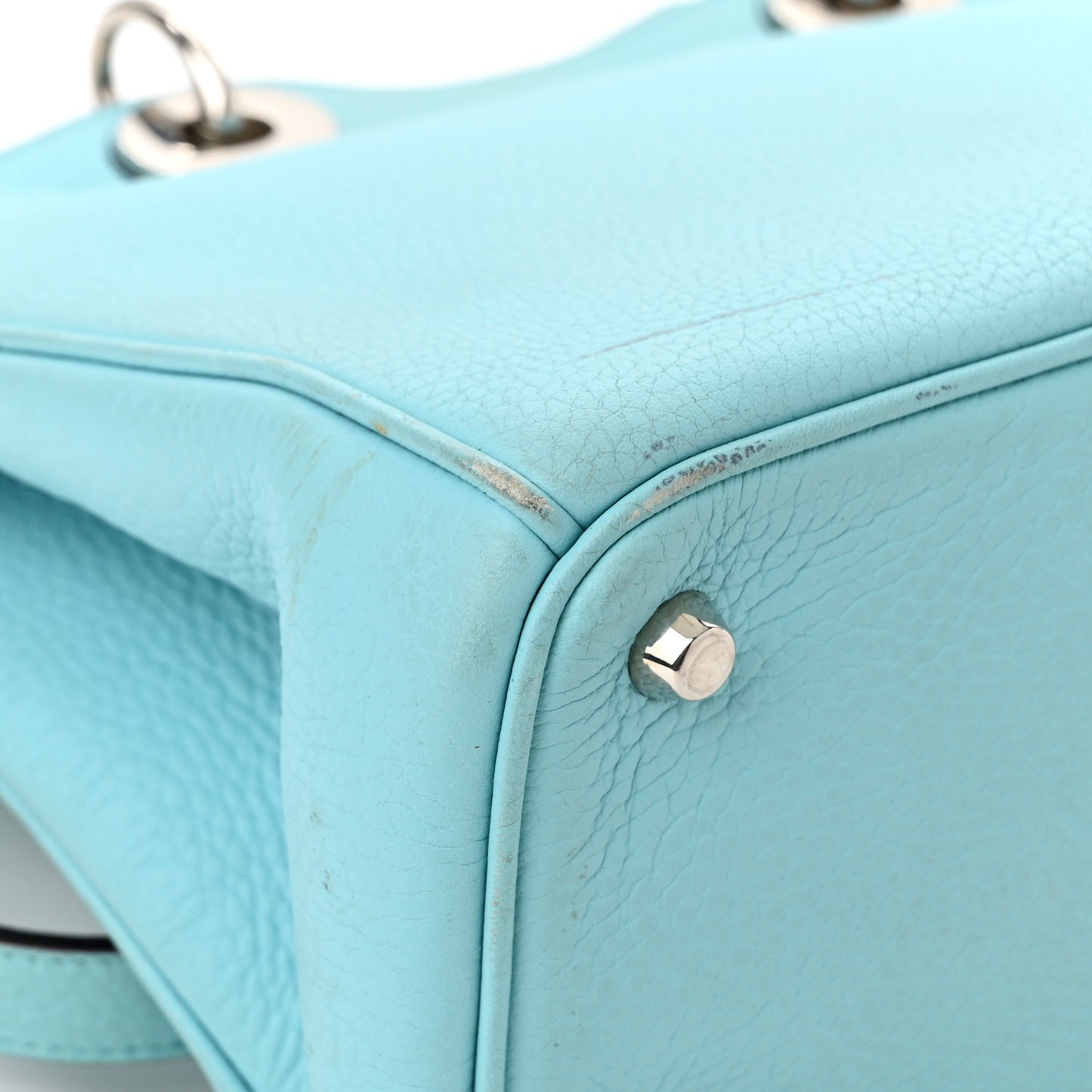Smooth Calfskin Medium Diorissimo Tote Light Blue