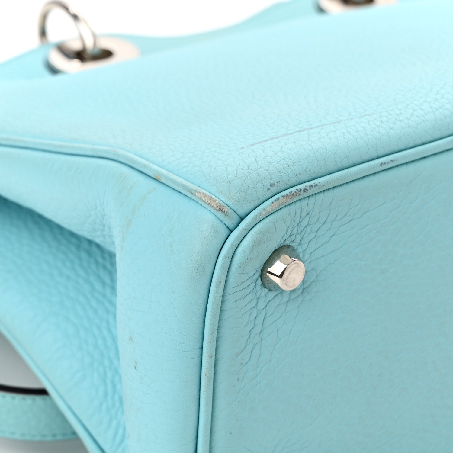 Christian Dior Smooth Calfskin Medium Diorissimo Tote Light Blue 16 of 17