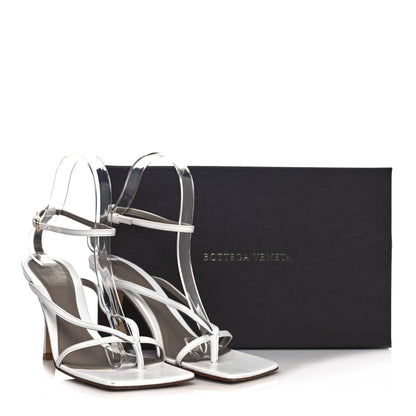 Bottega Veneta Lambskin Stretch Multi Strap 90mm Sandals 37.5 Optic White 13 of 13