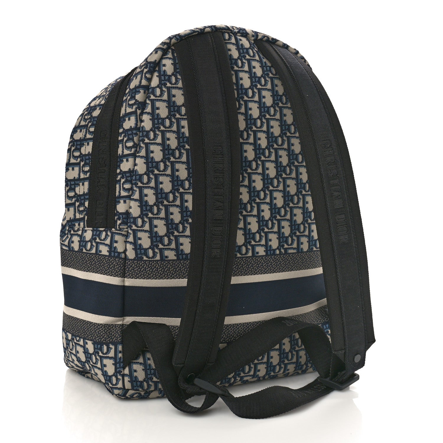 Christian Dior Oblique Diortravel Backpack Blue 2 of 9