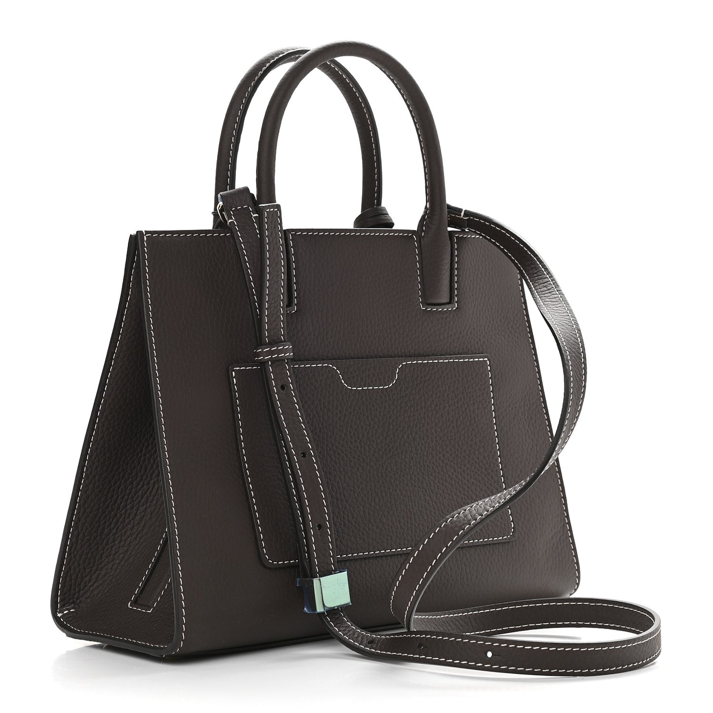 Calfskin Mini Frances Tote Dark Clay Brown