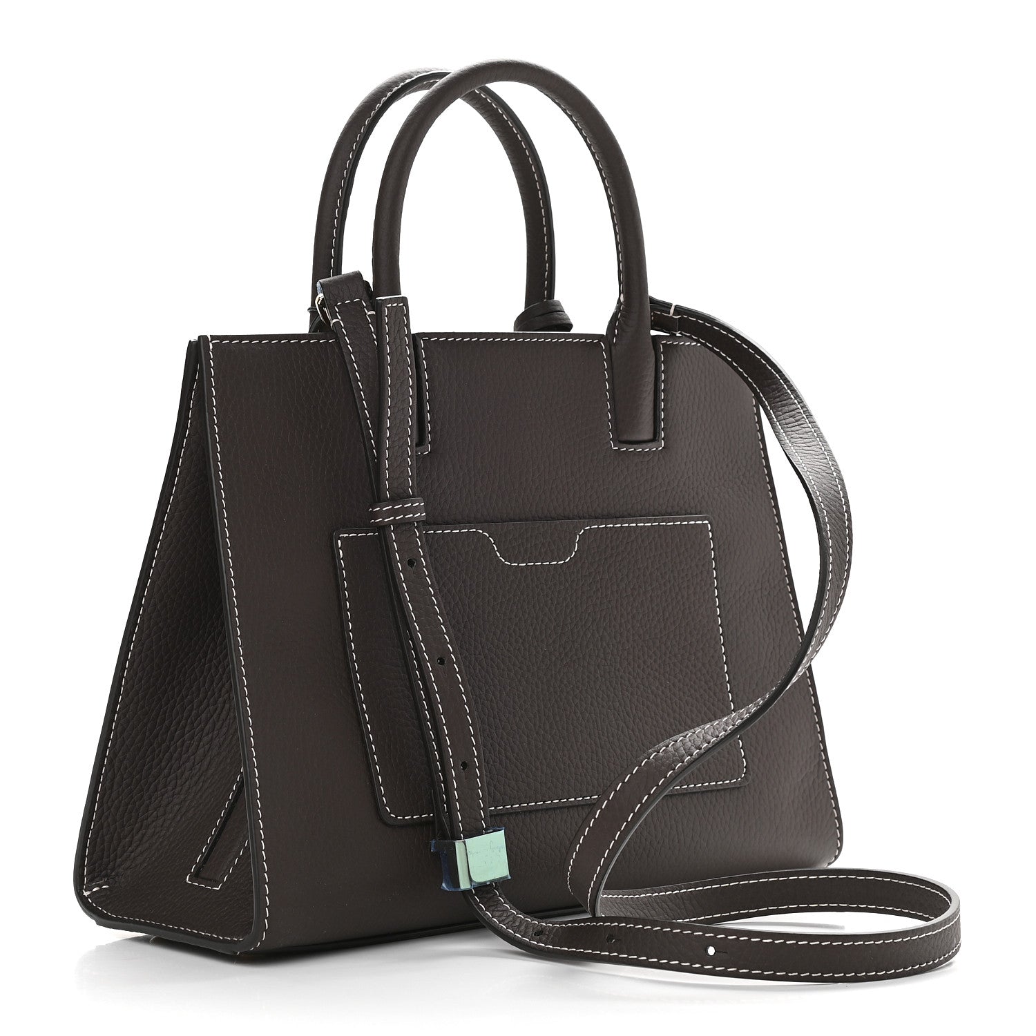 Burberry Calfskin Mini Frances Tote Dark Clay Brown 2 of 9