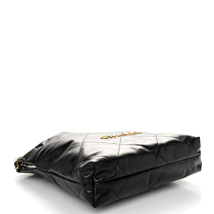 Chanel Shiny Calfskin Quilted Small Chanel 22 Black 5 of 11