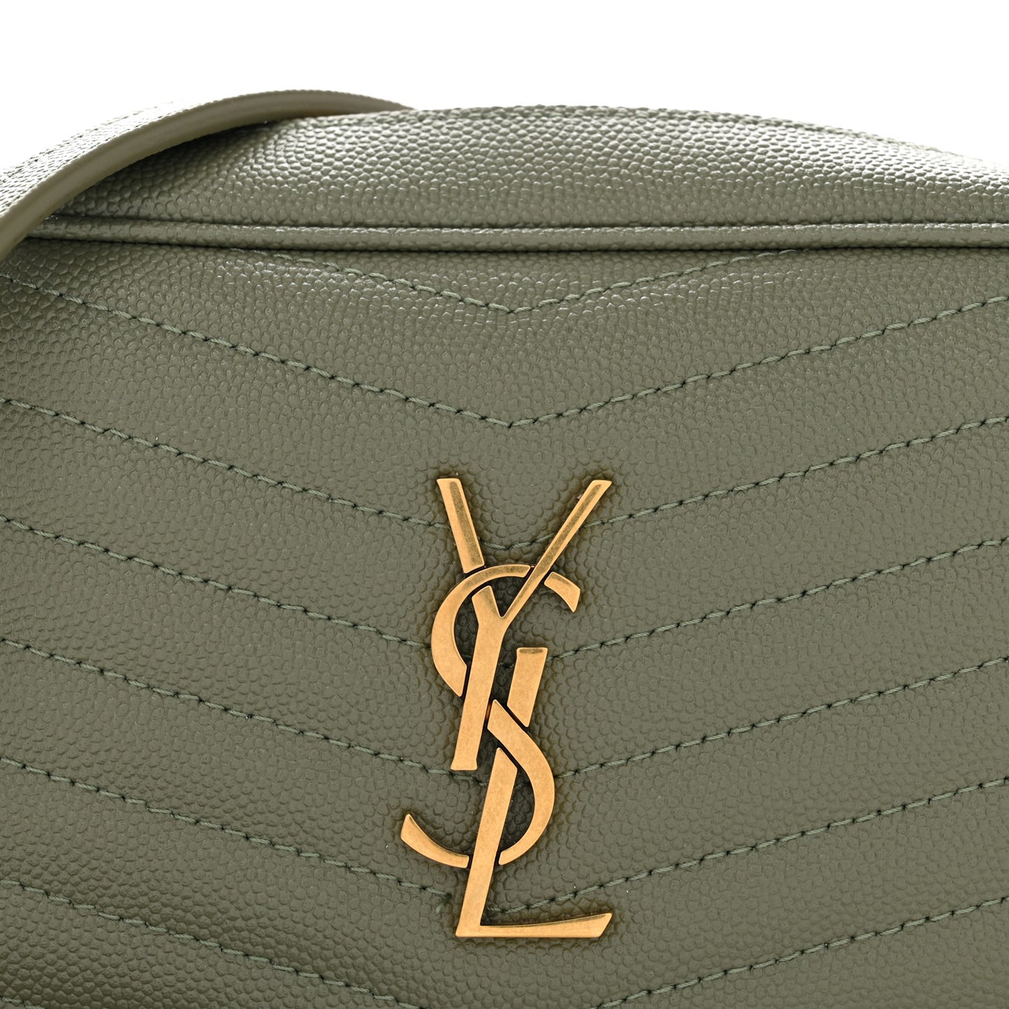 Grain De Poudre Matelasse Monogram Mini Lou Camera Bag Light Sage