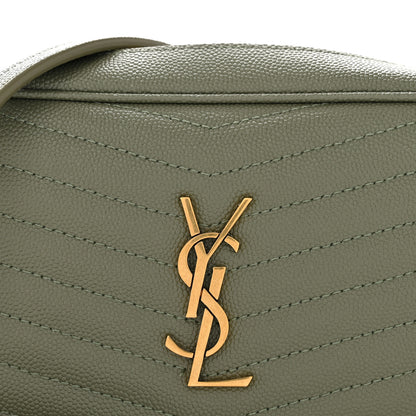 Saint Laurent Grain De Poudre Matelasse Monogram Mini Lou Camera Bag Light Sage 8 of 11