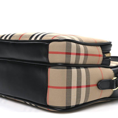 Burberry Calfskin Vintage Check Medium Camera Bag Archive Beige 9 of 10