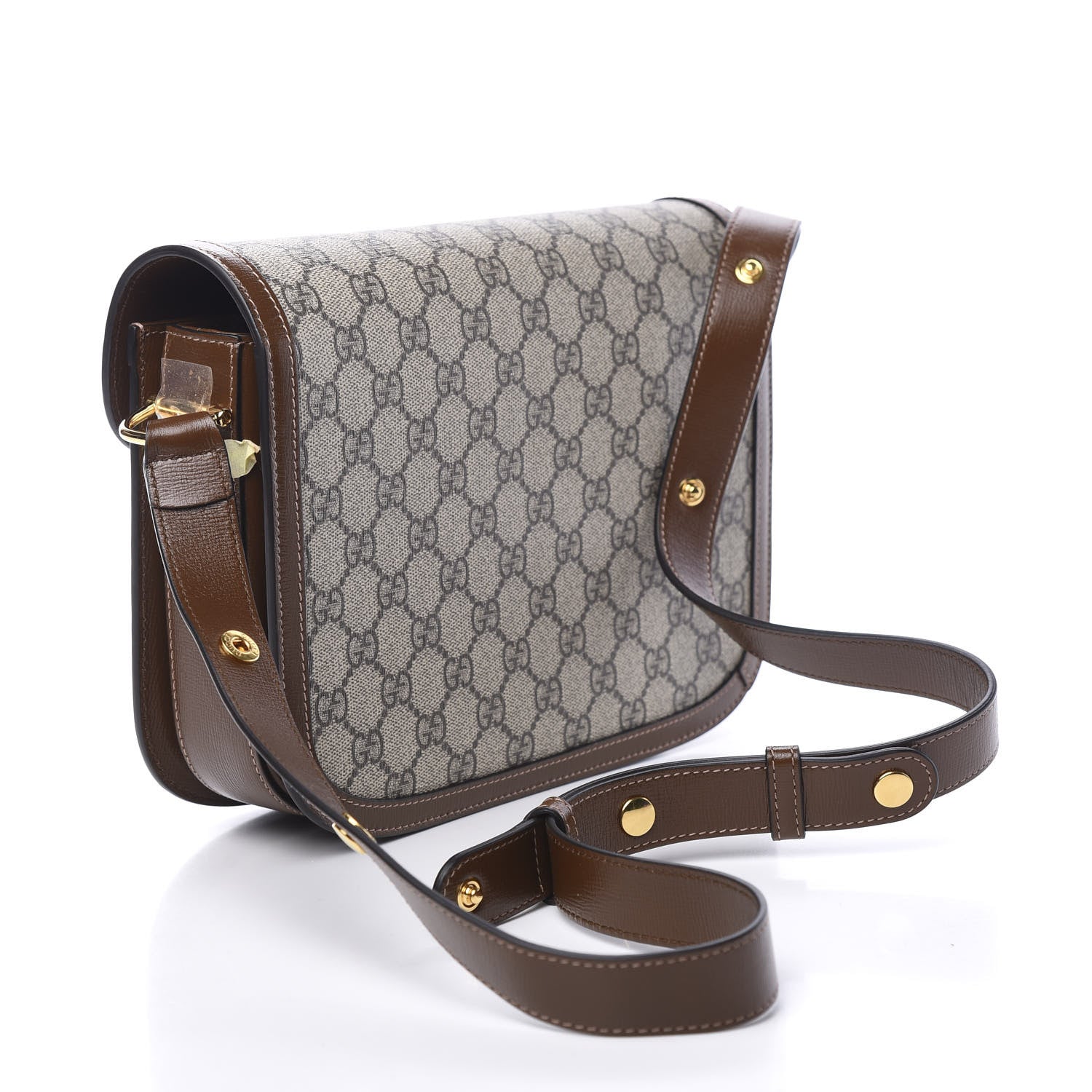 Gucci GG Supreme Monogram Horsebit 1955 Shoulder Bag Beige Brown Sugar 2 of 9