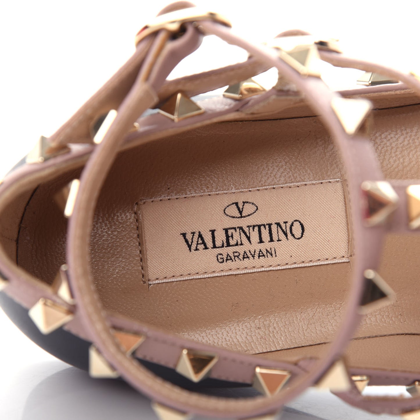 Nappa Rockstud Cage Ballerina Flats 35 Black Poudre