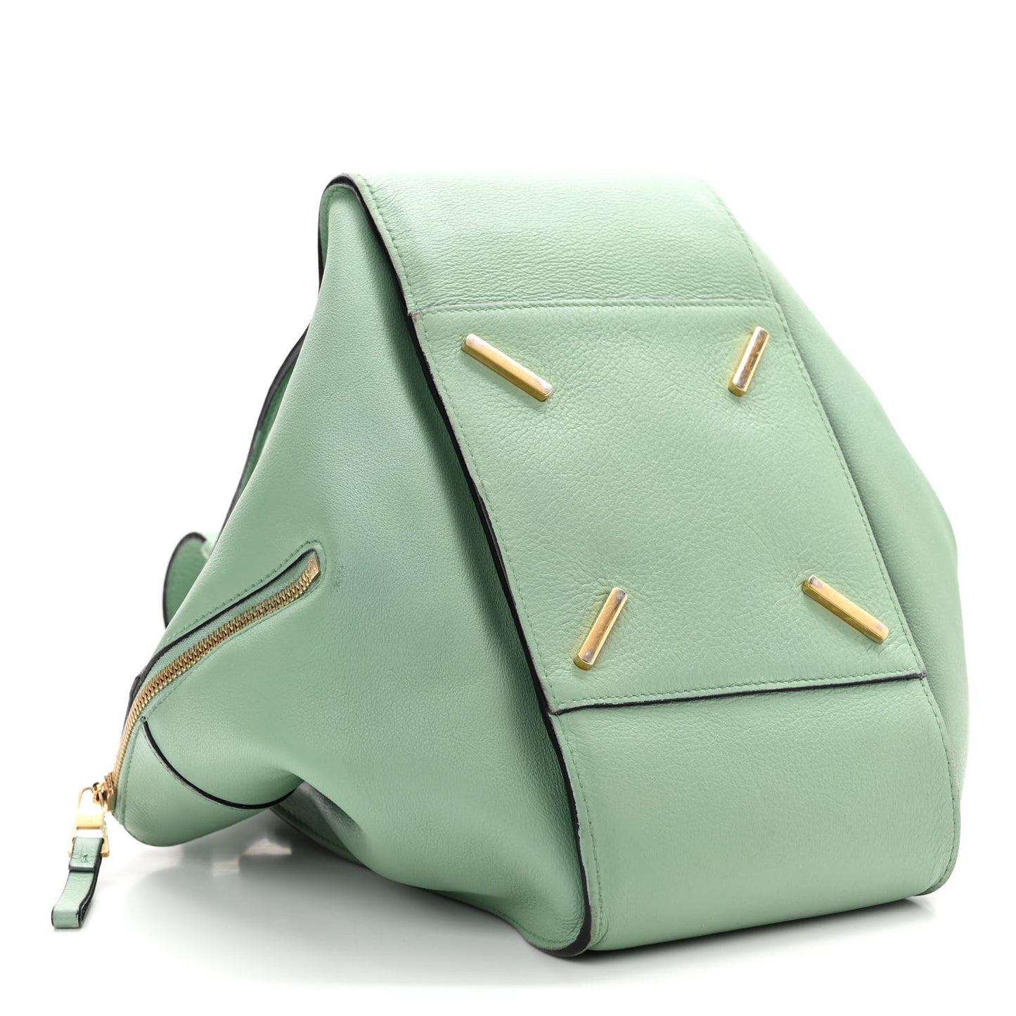 Calfskin Small Hammock Shoulder Bag Light Green