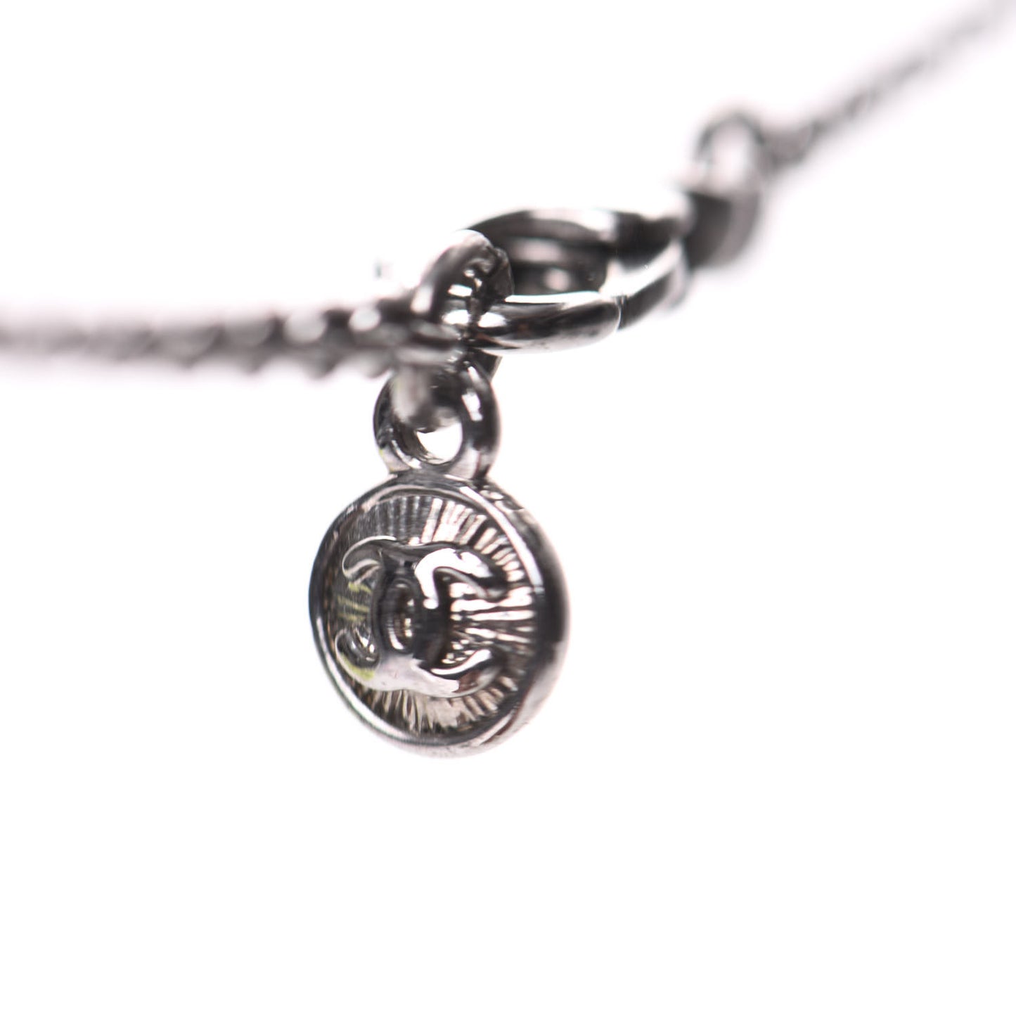 Ruthenium Crystal CC Drop Necklace