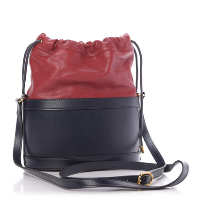 Gucci Azalea Sakai Be Green Calfskin Horsebit 1955 Drawstring Bucket Bag Blue New Cherry Red 3 of 9
