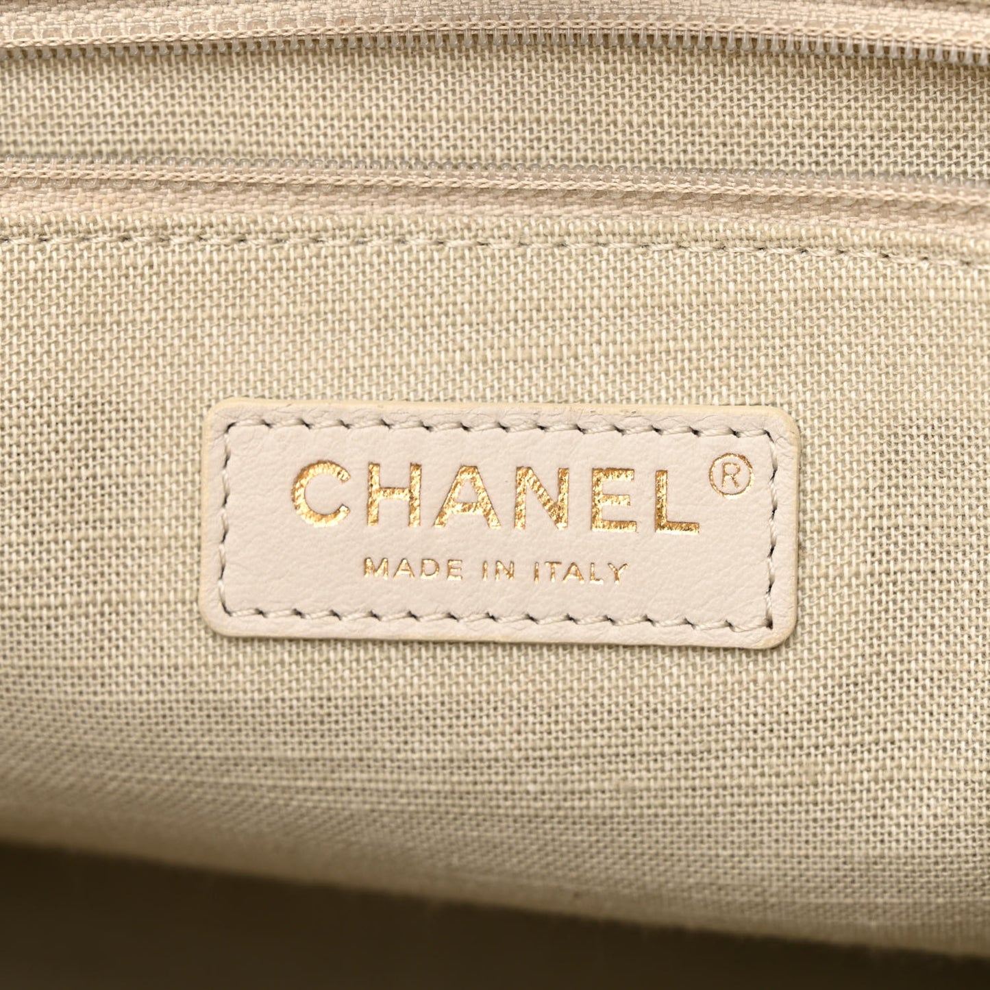 Mixed Fibers Small Deauville Tote Beige