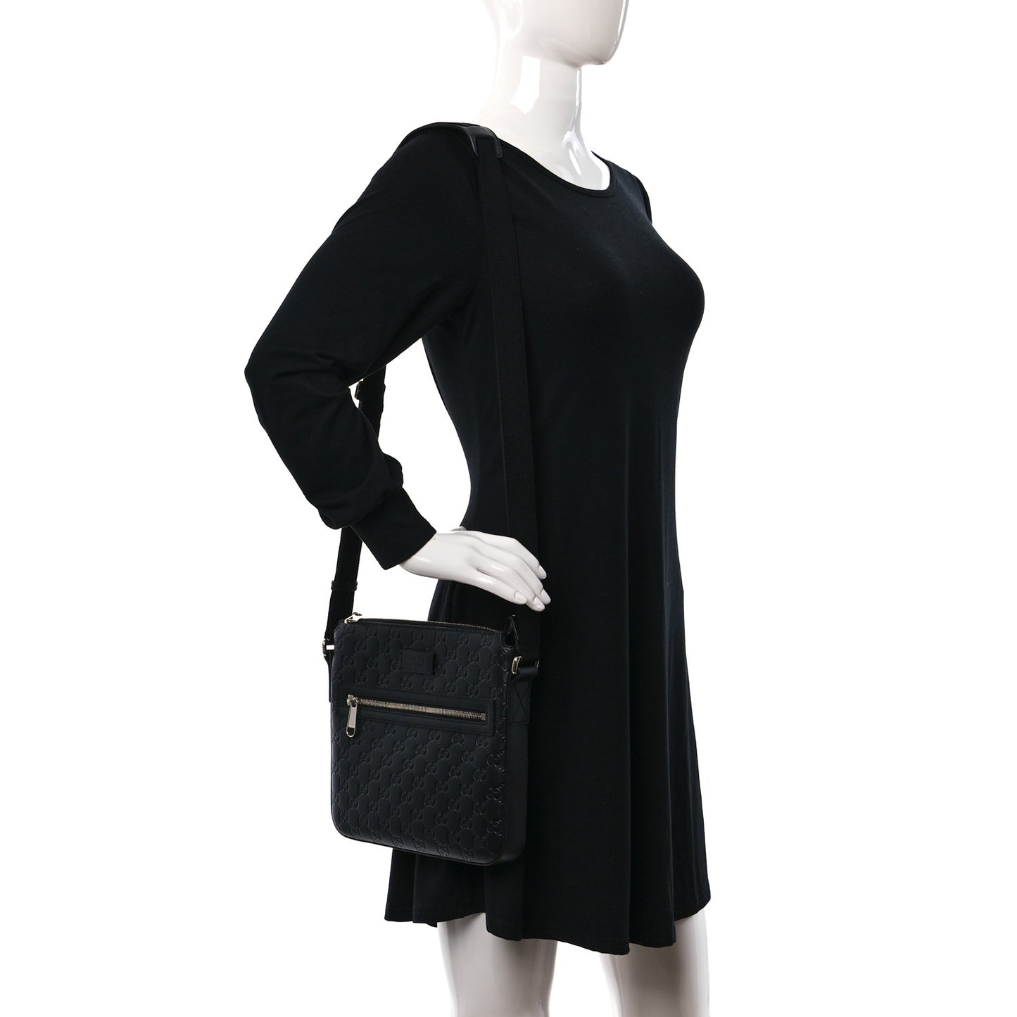 Guccissima Signature Small Messenger Bag Black