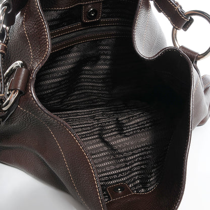 Prada Vitello Daino Rope Hobo Caffe 4 of 8