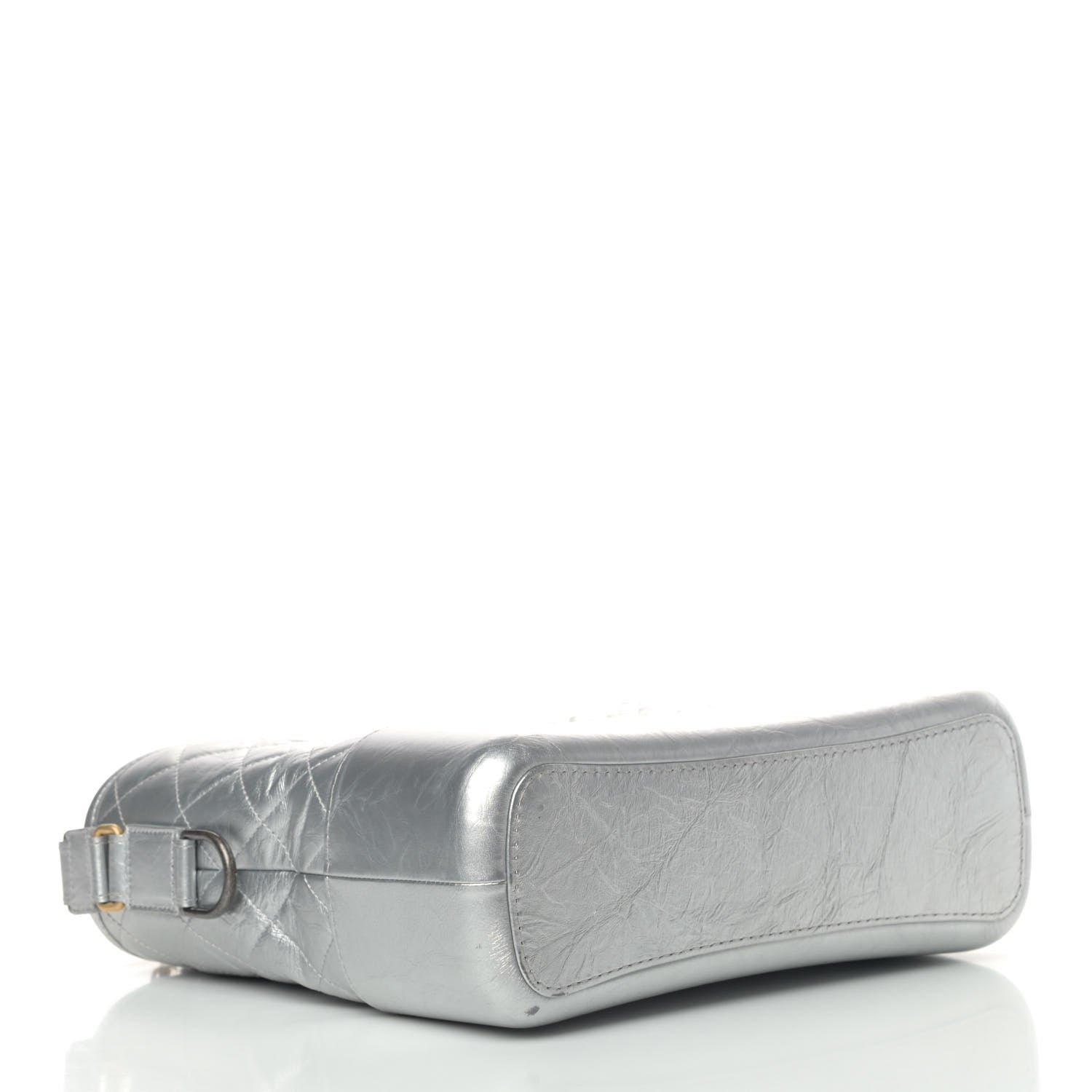 Chanel Metallic Lambskin Calfskin Quilted Medium Gabrielle Hobo Silver 3 of 6